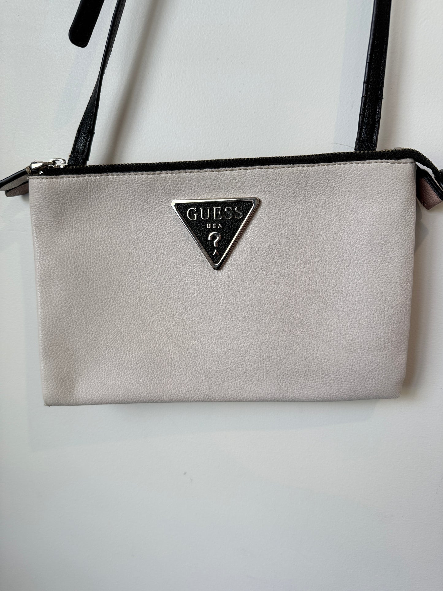 Guess White & Black Crossbody Bag Small