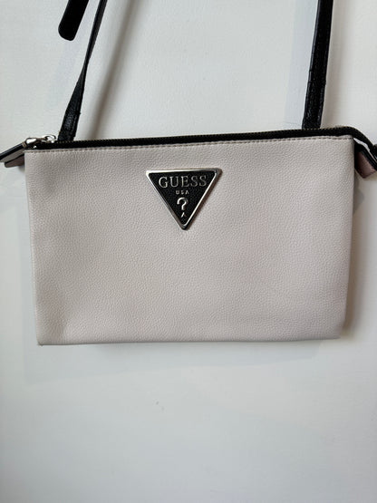 Guess White & Black Crossbody Bag Small