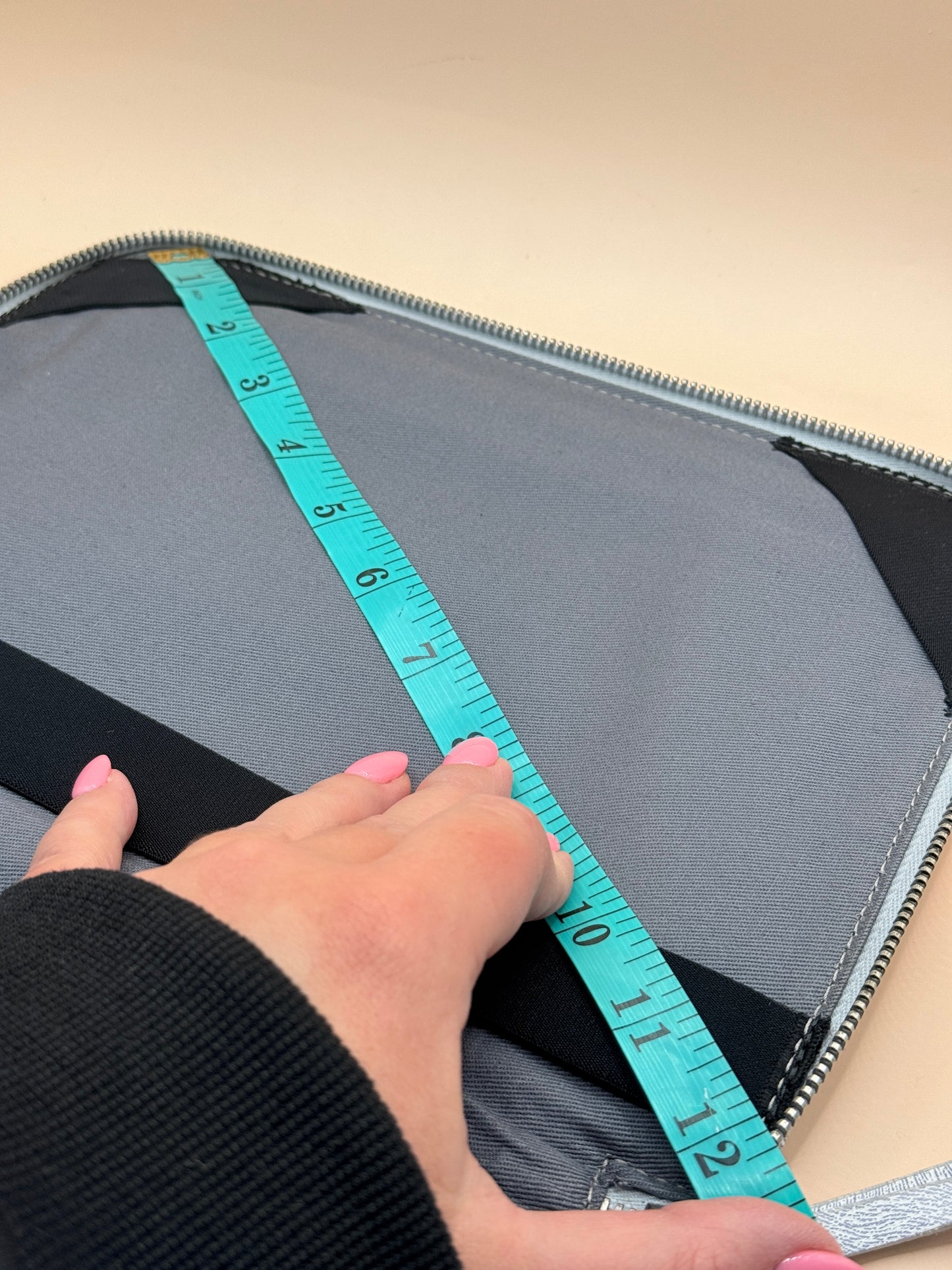 Grey Textured 12” Zip-Around Tablet / Laptop Sleeve Case