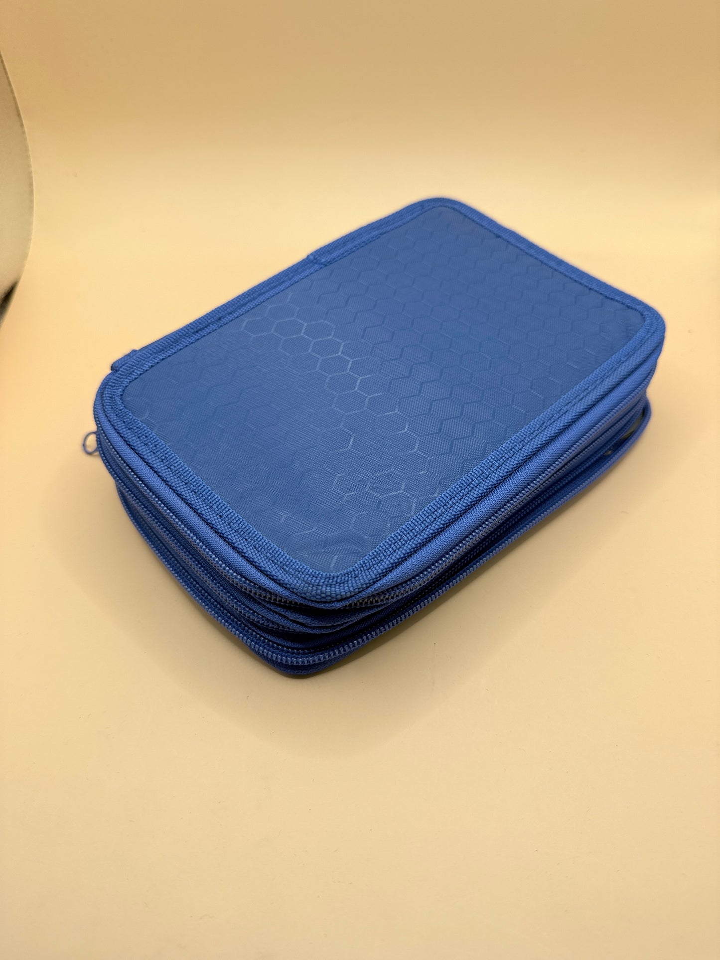 Blue Multi-Zip Pencil Case Organiser – Storage Wallet
