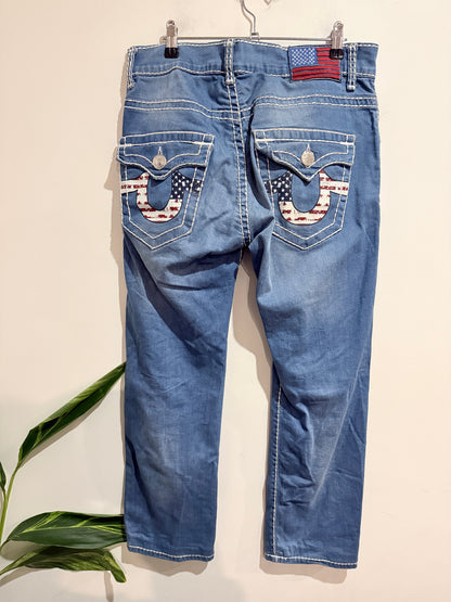 True Religion Distressed Denim Pants Size 32 | Waist 90cm