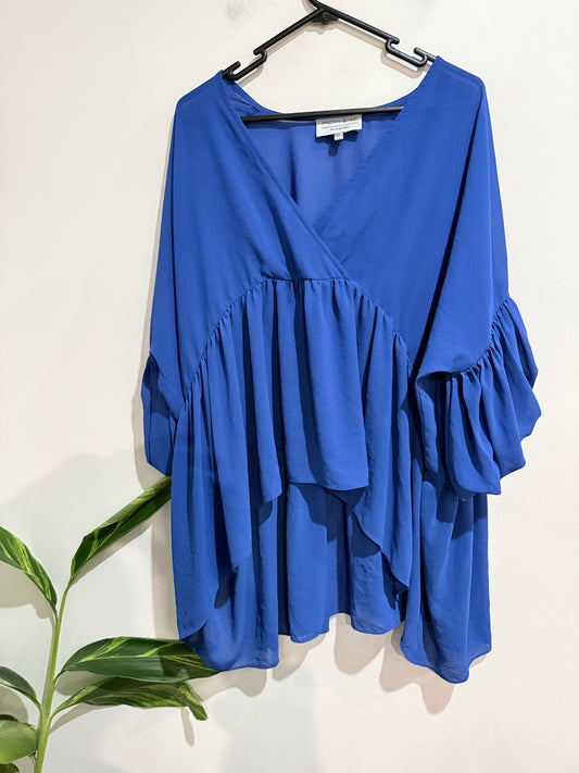 Pretty Basic By Augustine Faux-wrap Top Size M/L