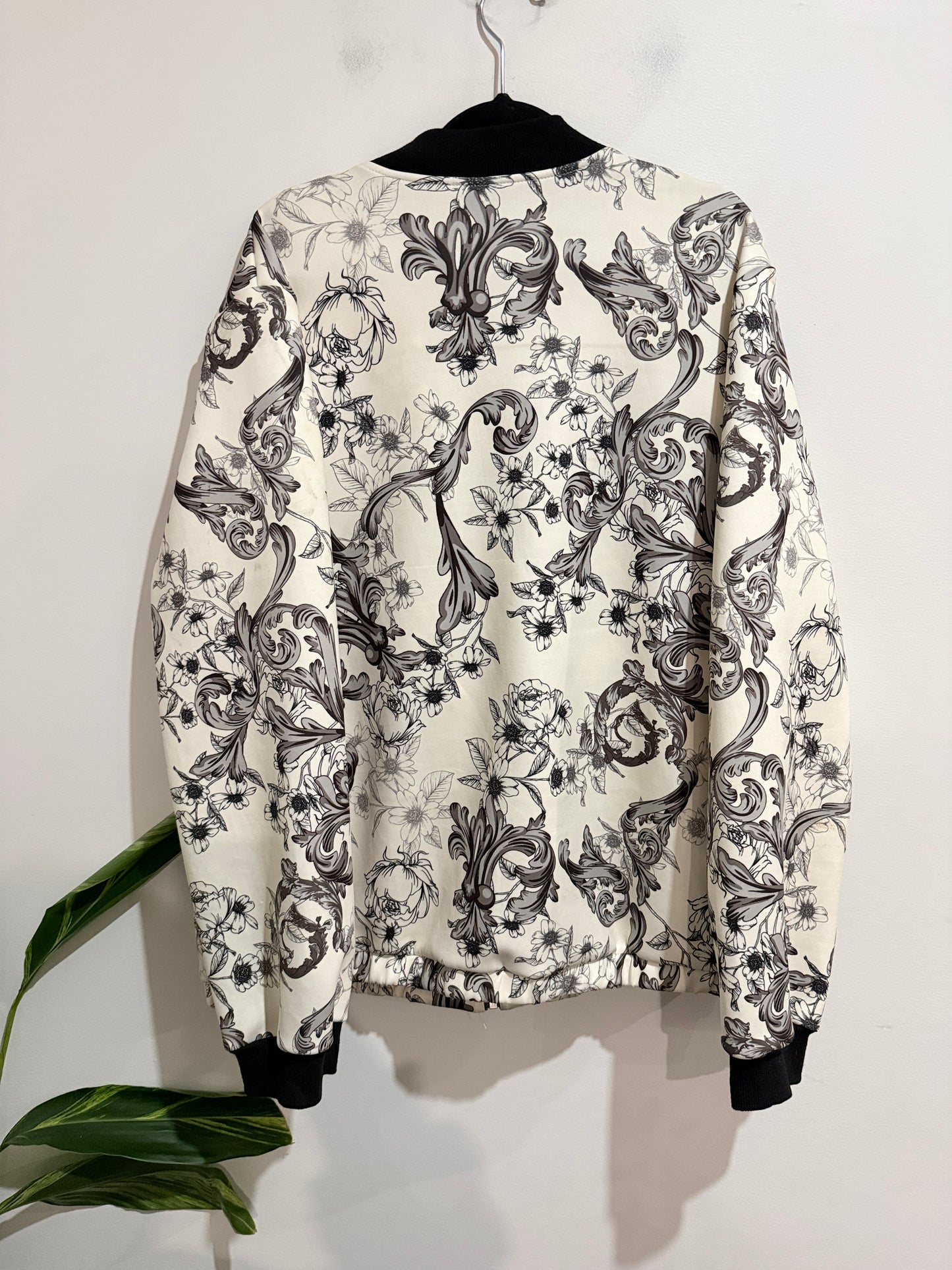 Emery Rose Floral Printed Bomber Jacket Size XXL