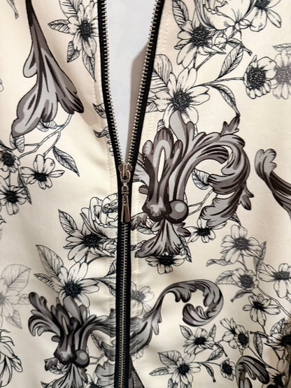 Emery Rose Floral Printed Bomber Jacket Size XXL