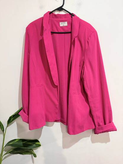 Iconic Curves Open-front Blazer Jacket Size 24