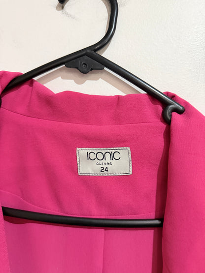 Iconic Curves Open-front Blazer Jacket Size 24