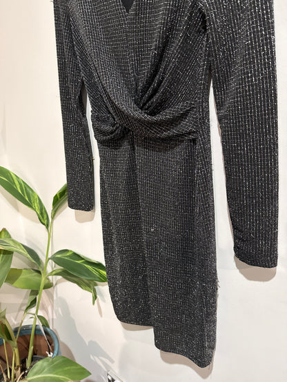Mirrou Sparkled Wrap Dress Size S