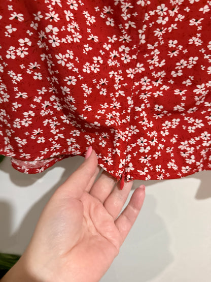 Shein Ditsy Floral Print Crop Top Size L