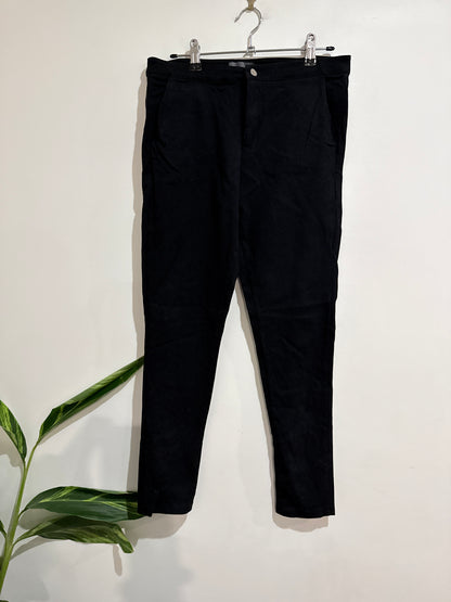 Mirrou Slim-fit Black Trousers Size 10