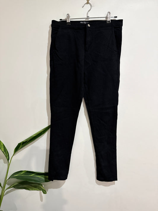 Mirrou Slim-fit Black Trousers Size 10