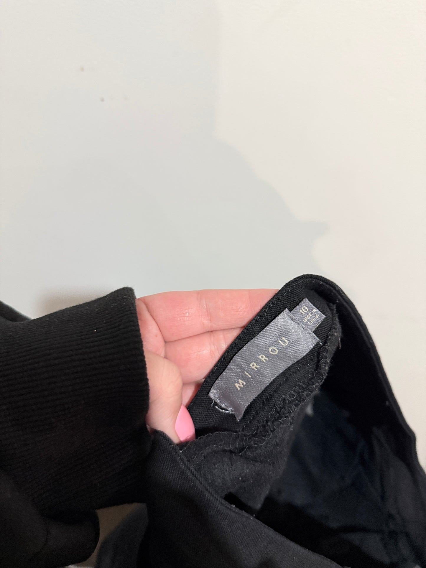 Mirrou Slim-fit Black Trousers Size 10
