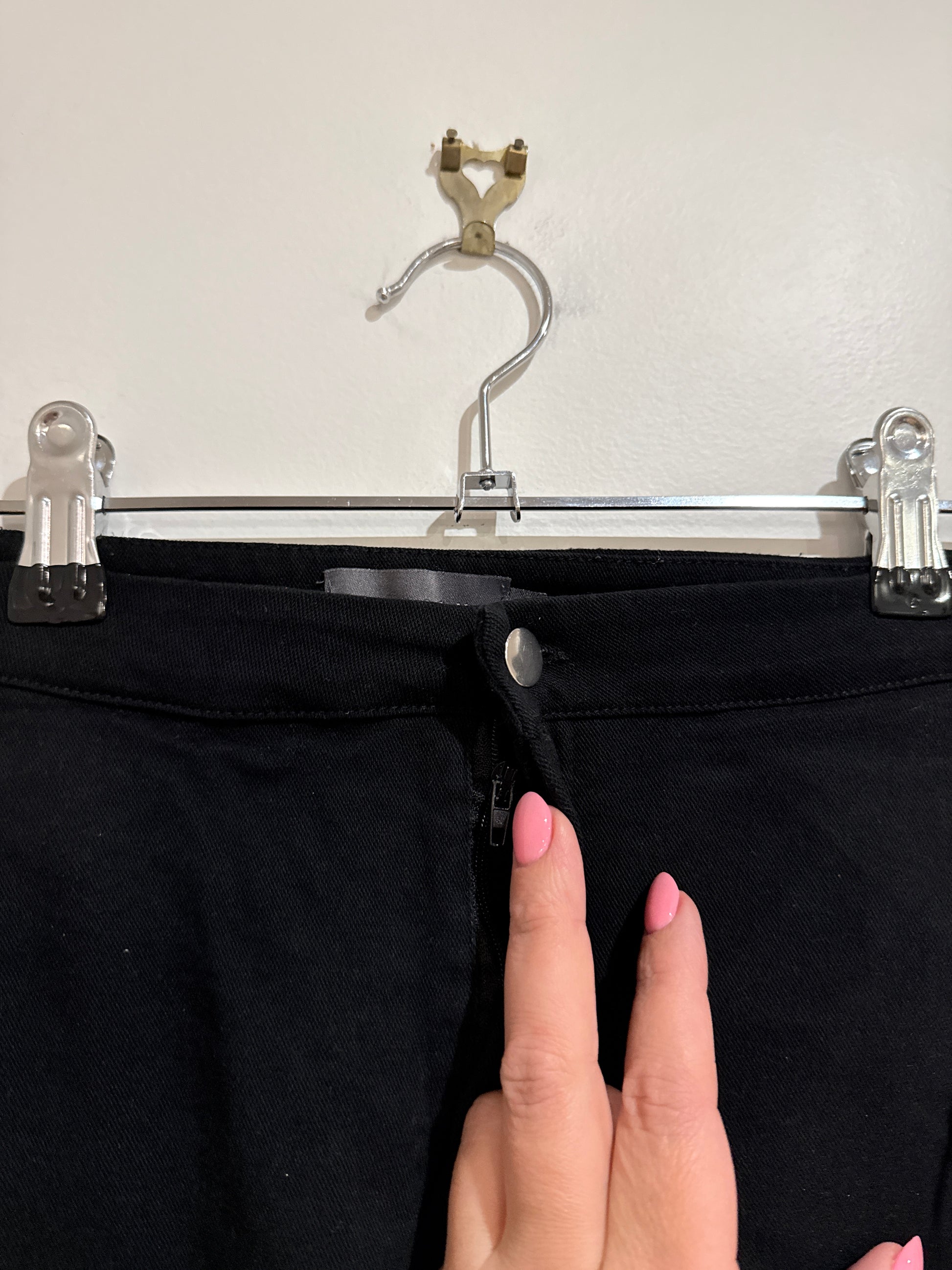Mirrou Slim-fit Black Trousers Size 10