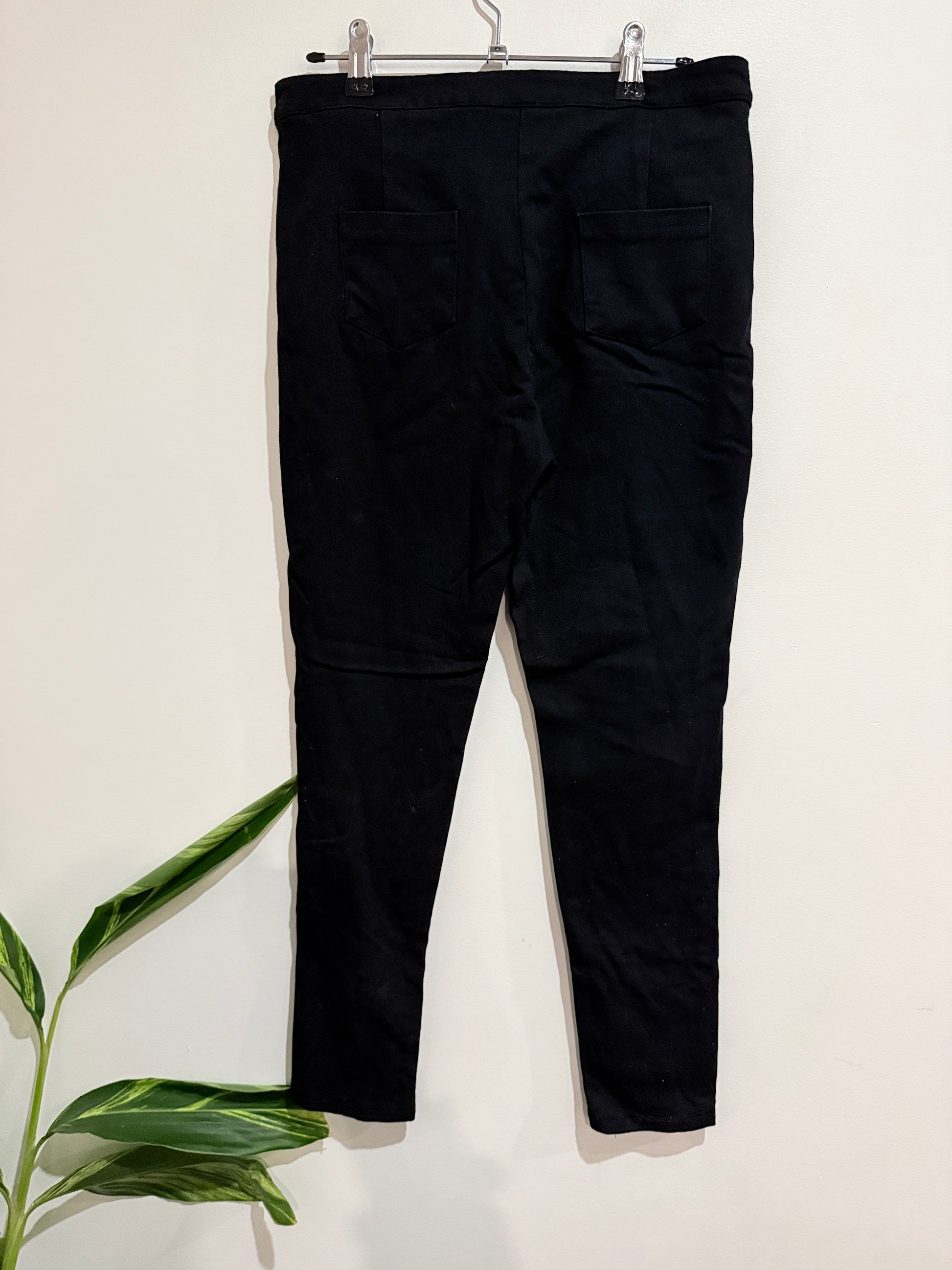 Mirrou Slim-fit Black Trousers Size 10