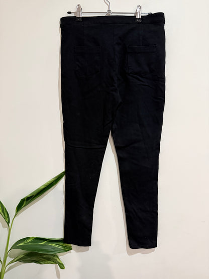 Mirrou Slim-fit Black Trousers Size 10