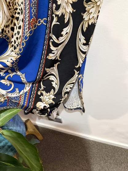 Mirrou Mixed Print Midi Dress Size L