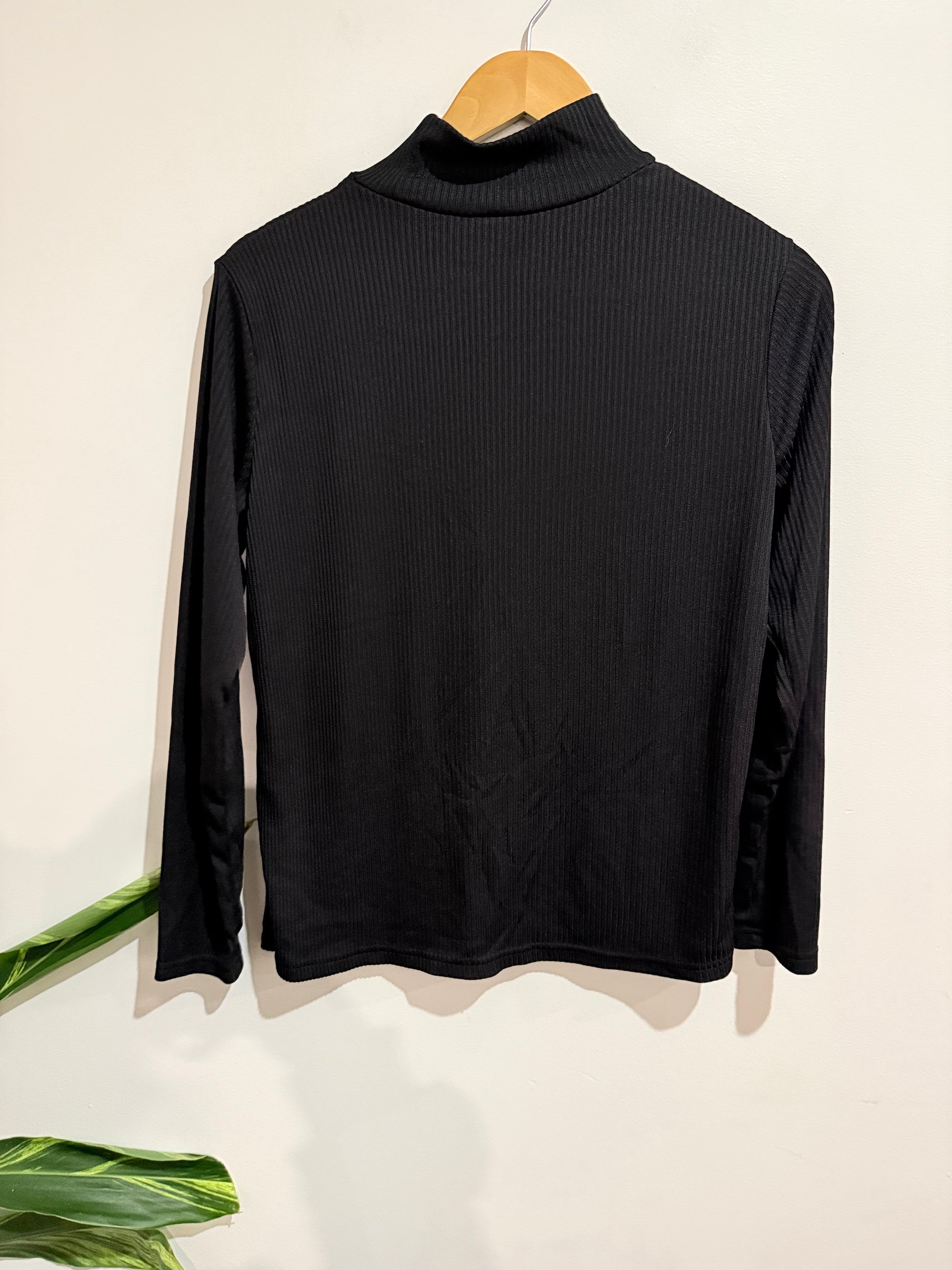 Shein Ribbed Turtleneck Long-sleeve Top Size 13-14Y