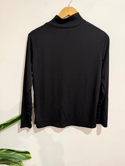 Shein Ribbed Turtleneck Long-sleeve Top Size 13-14Y