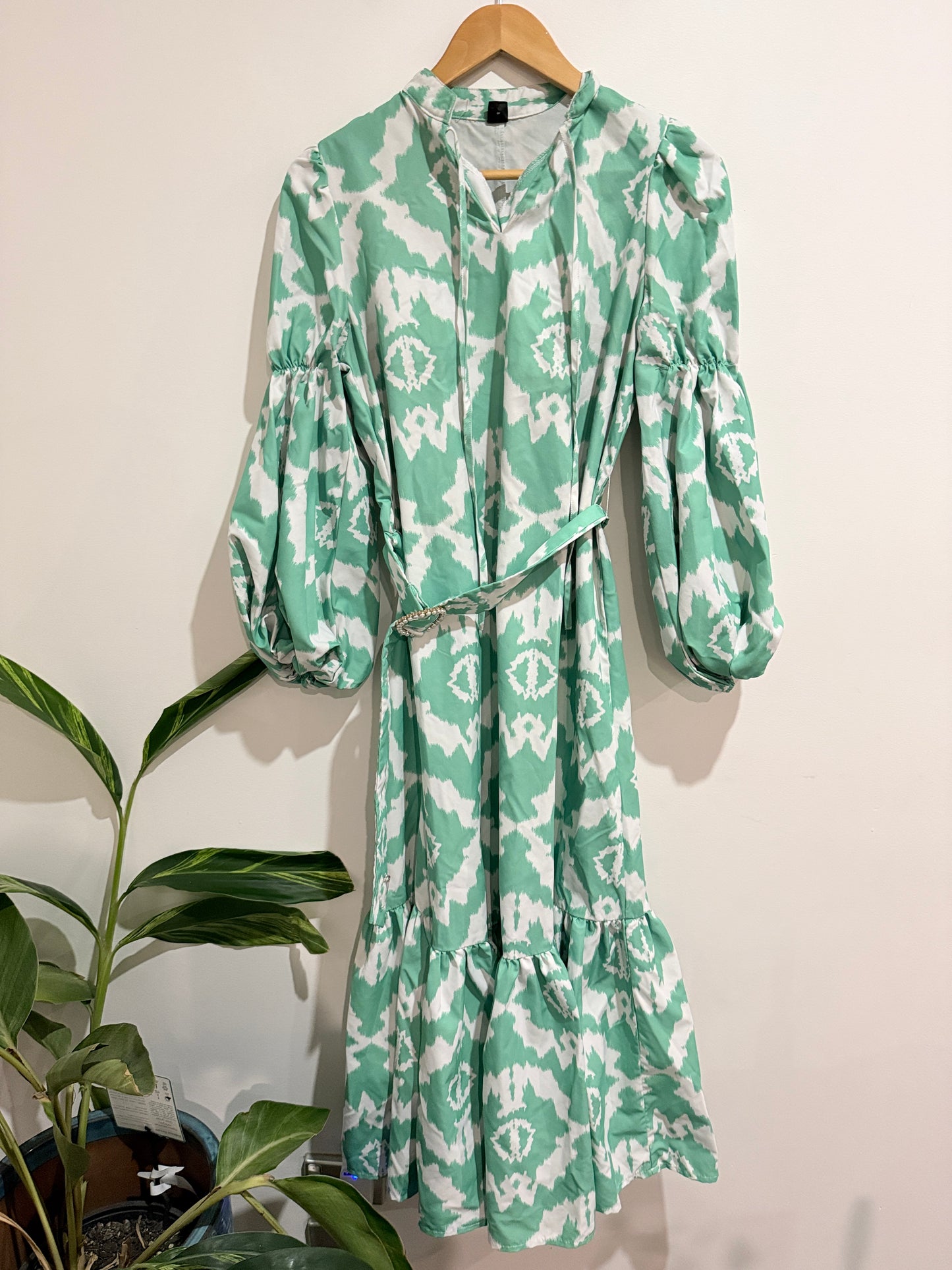 Shein Tie-neck Maxi Dress Size S