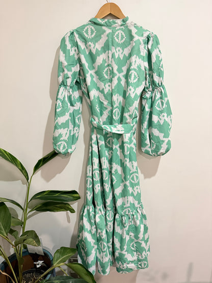 Shein Tie-neck Maxi Dress Size S