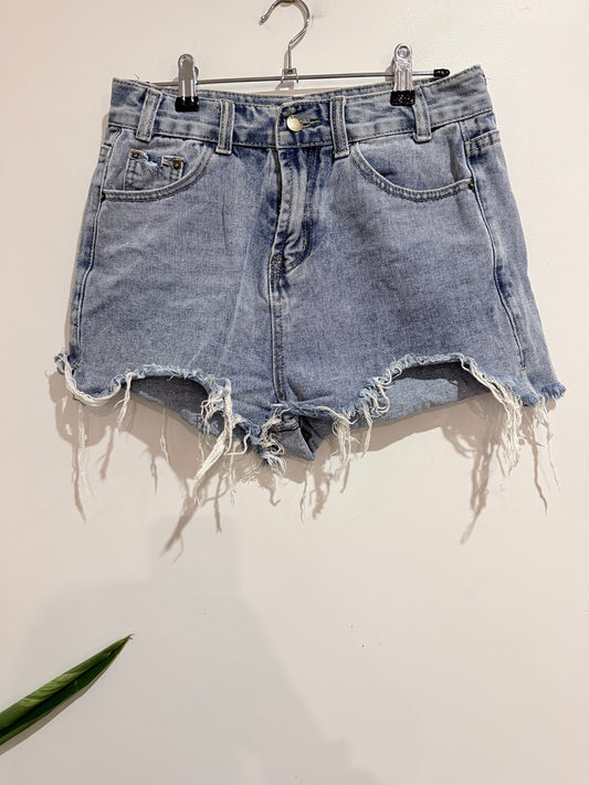 Beginning Boutique Tattered Denim Shorts Size L | Waist 74cm