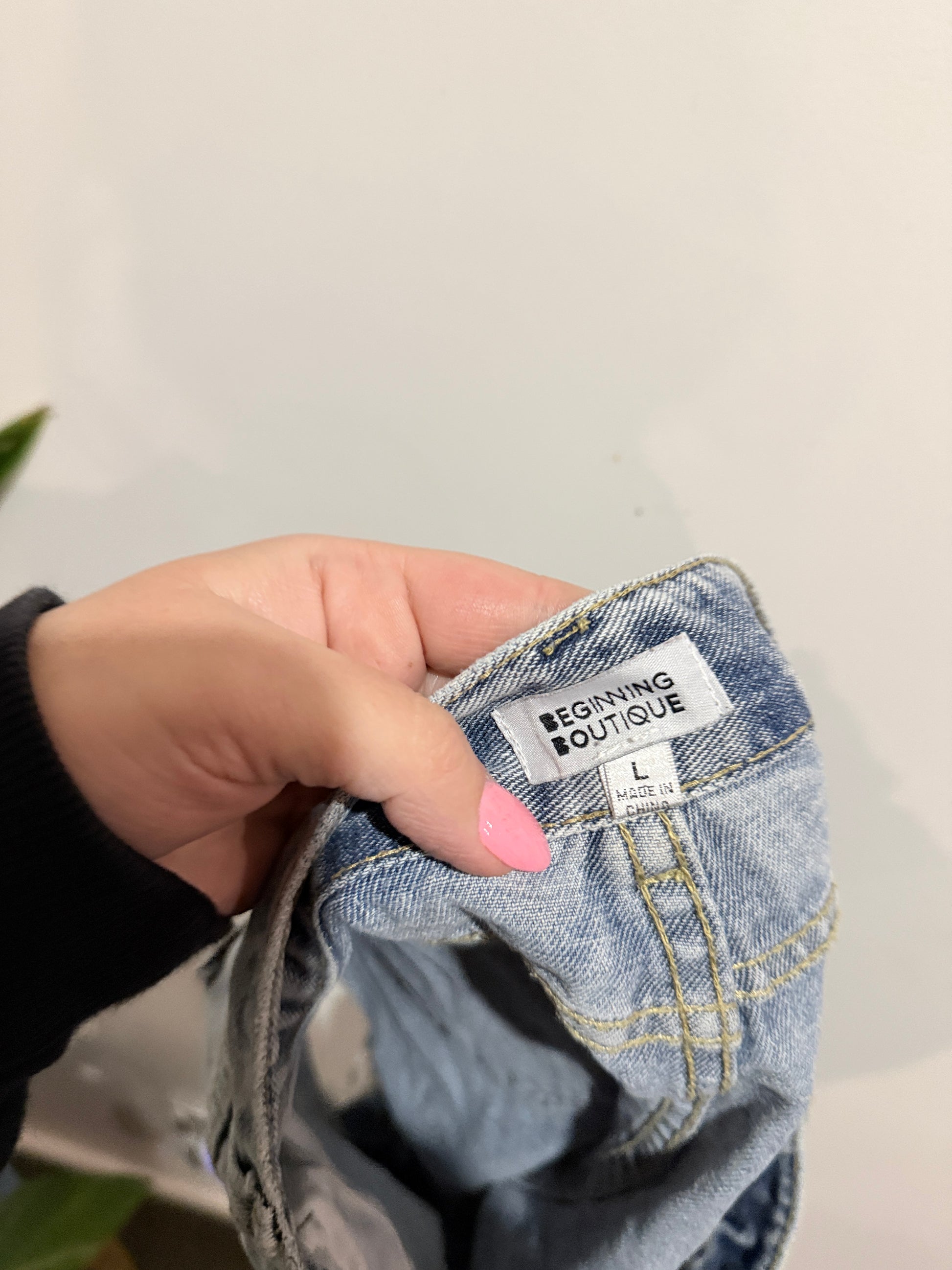 Beginning Boutique Tattered Denim Shorts Size L | Waist 74cm