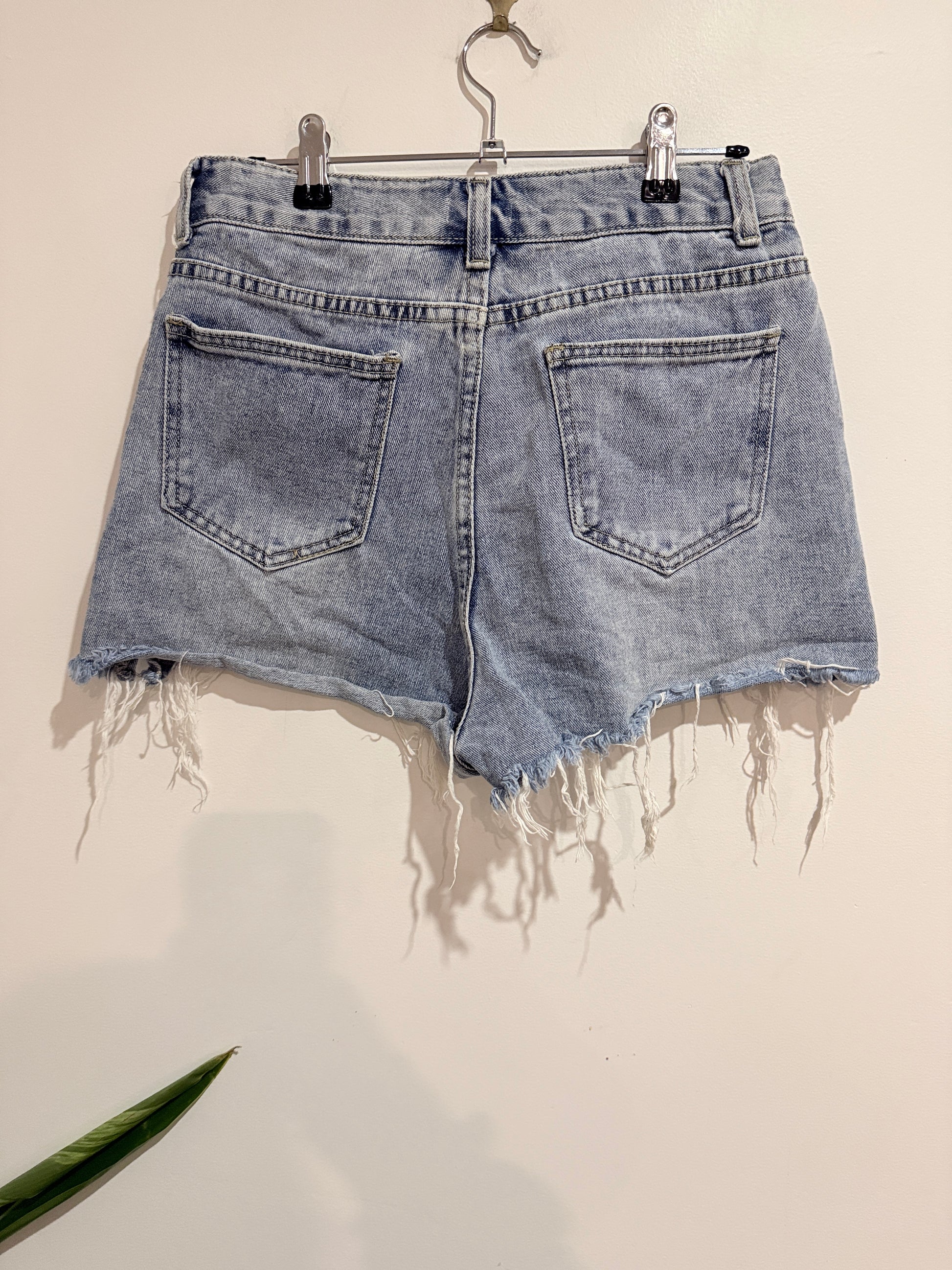 Beginning Boutique Tattered Denim Shorts Size L | Waist 74cm