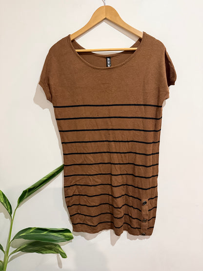 World Wide Wear Striped T-shirt Dress Size 16