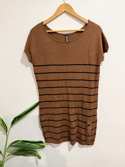 World Wide Wear Striped T-shirt Dress Size 16