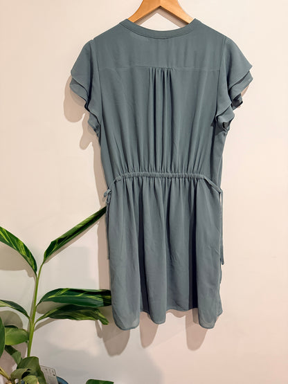 H & M Flutter-sleeve Drawstring Dress Size 16