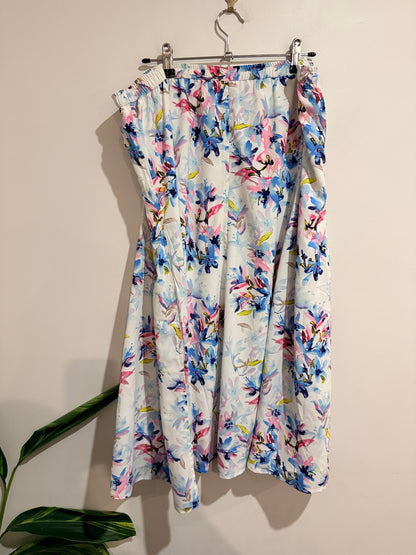 Damart Floral Midi Skirt Size 16