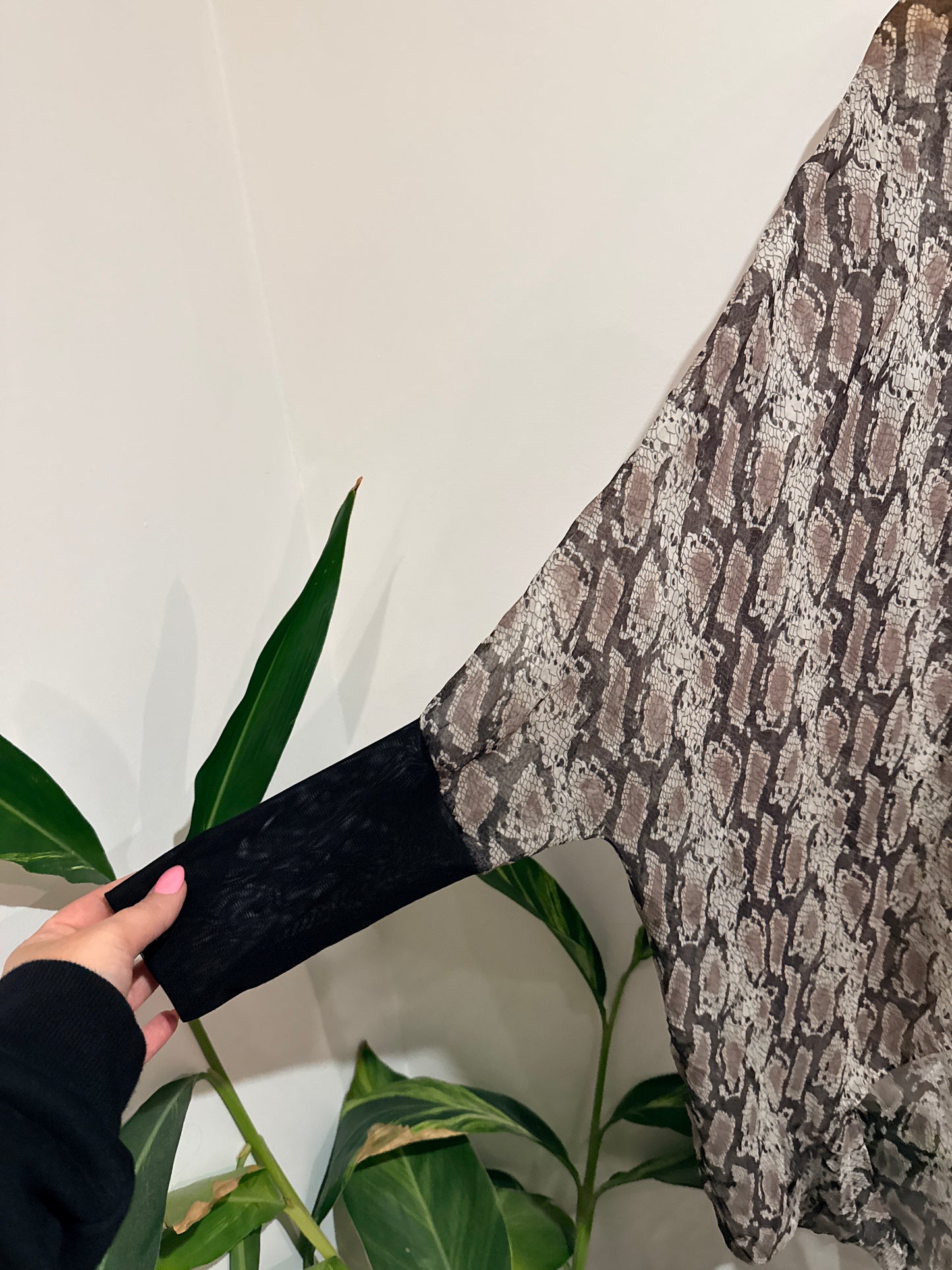 Soeur Snakeskin-print Dolman Top
