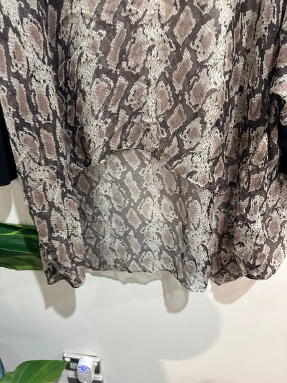 Soeur Snakeskin-print Dolman Top