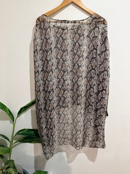 Soeur Snakeskin-print Dolman Top