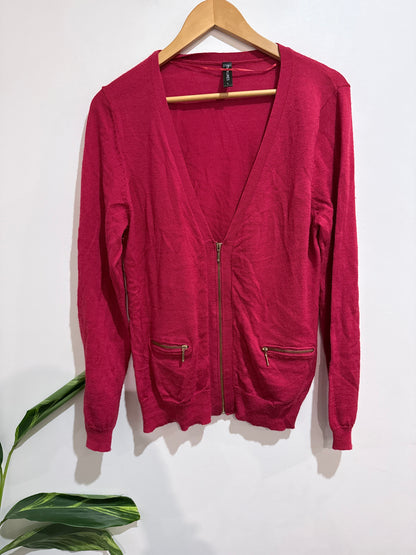 Twin Lakes Zippered Knit Cardigan Size L