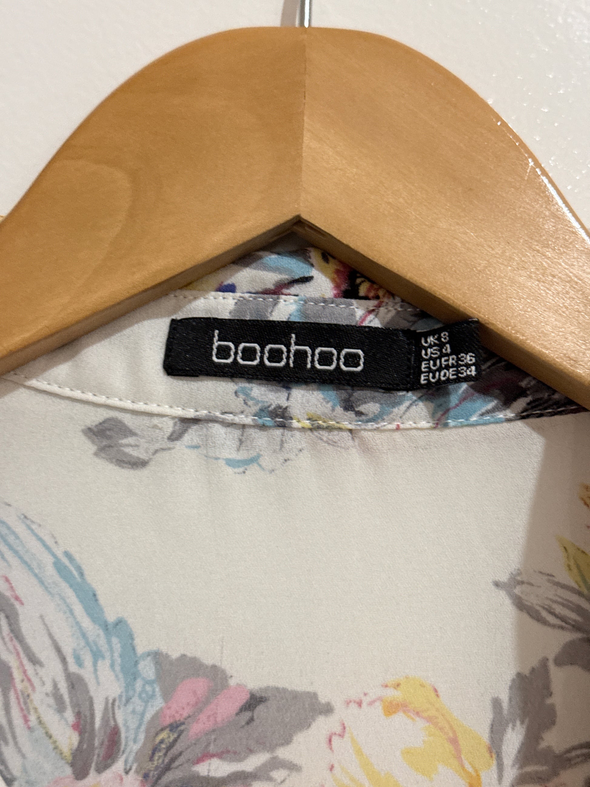 Boojoo Floral Print Shirt Dress Size 8