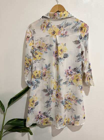 Boojoo Floral Print Shirt Dress Size 8