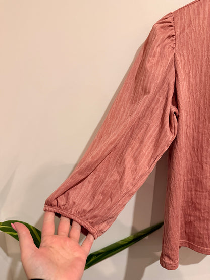 Capture Textured Puffed Sleeves Top Size 14