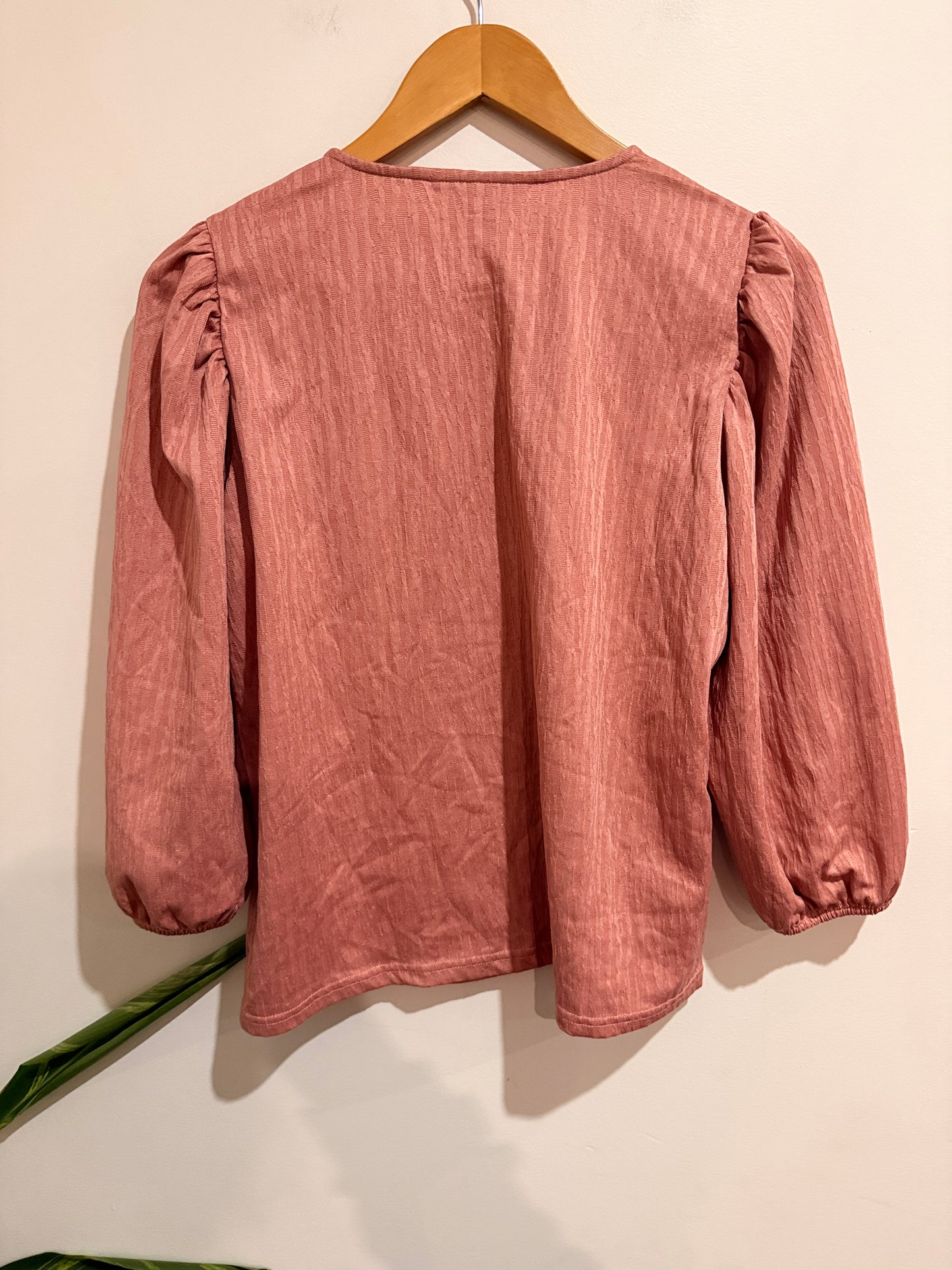 Capture Textured Puffed Sleeves Top Size 14