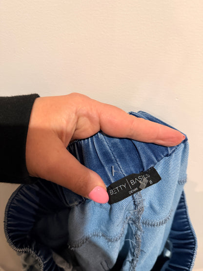 Betty Basics Drawstring Denim Joggers Size 8
