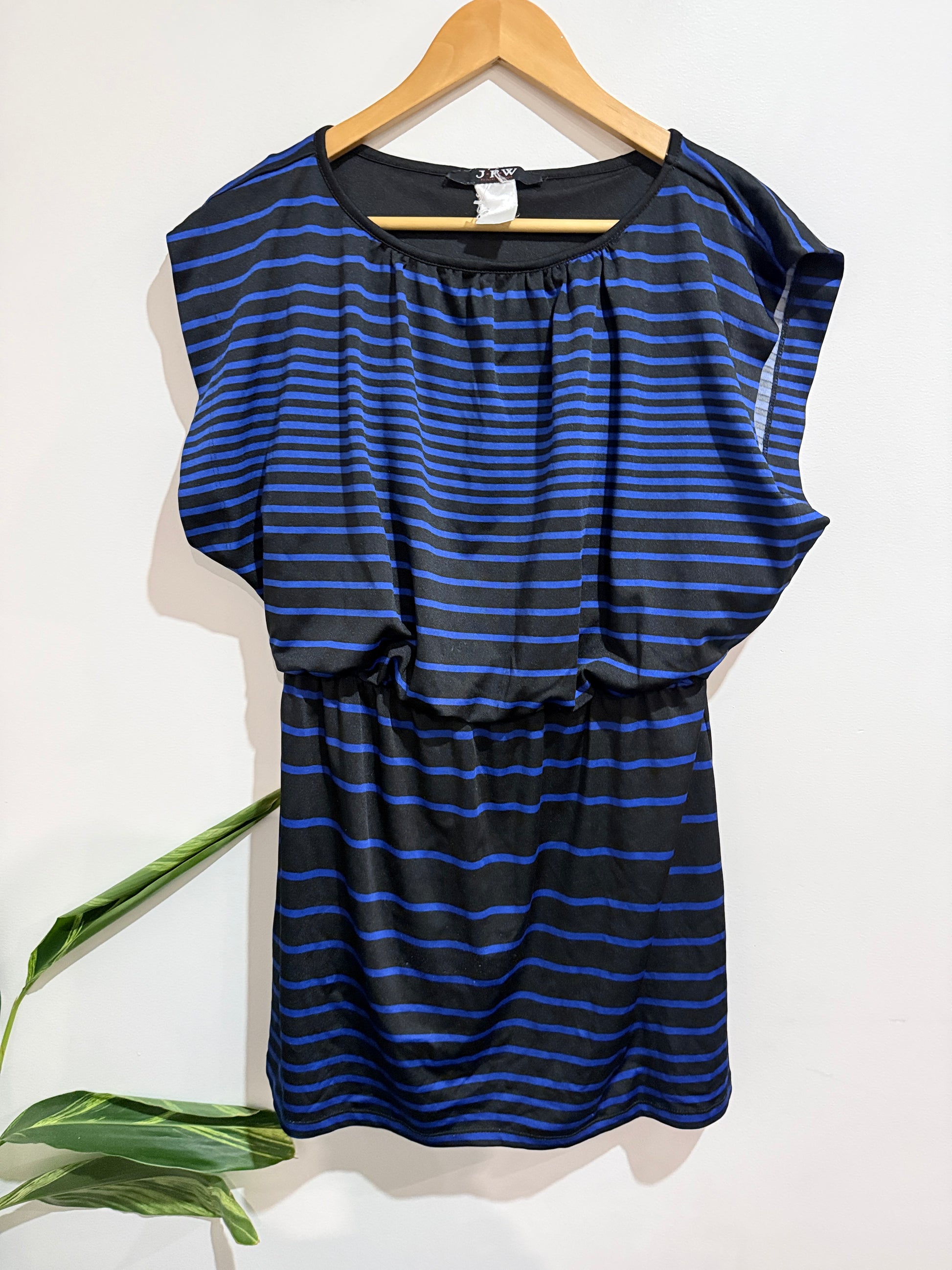 Just For Wraps Horizontal Striped Dress Size U/Arm to U/Arm 51cm