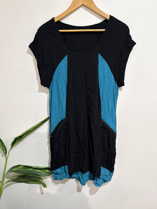 Brand Unknown Colorblock Tunic Dress Size U/Arm to U/Arm 46cm