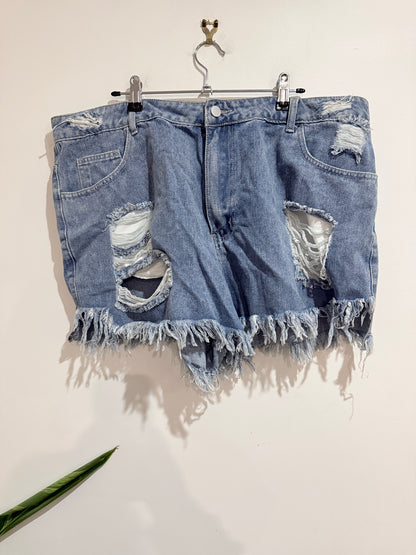 Shein Raw Hem Denim Shorts Size 3XL