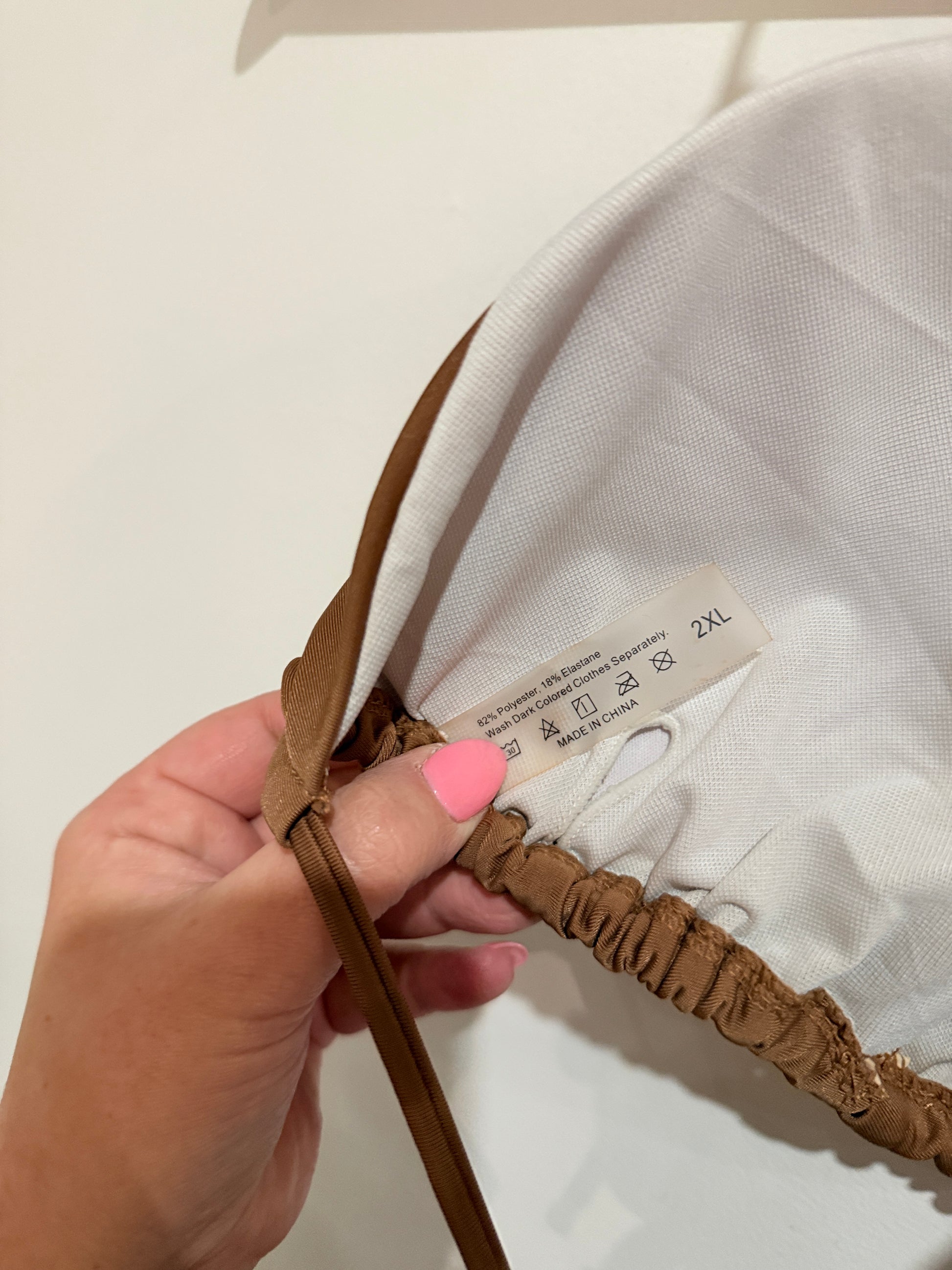 Brand Unknown Halter Triangle Bikini Top Size 2XL