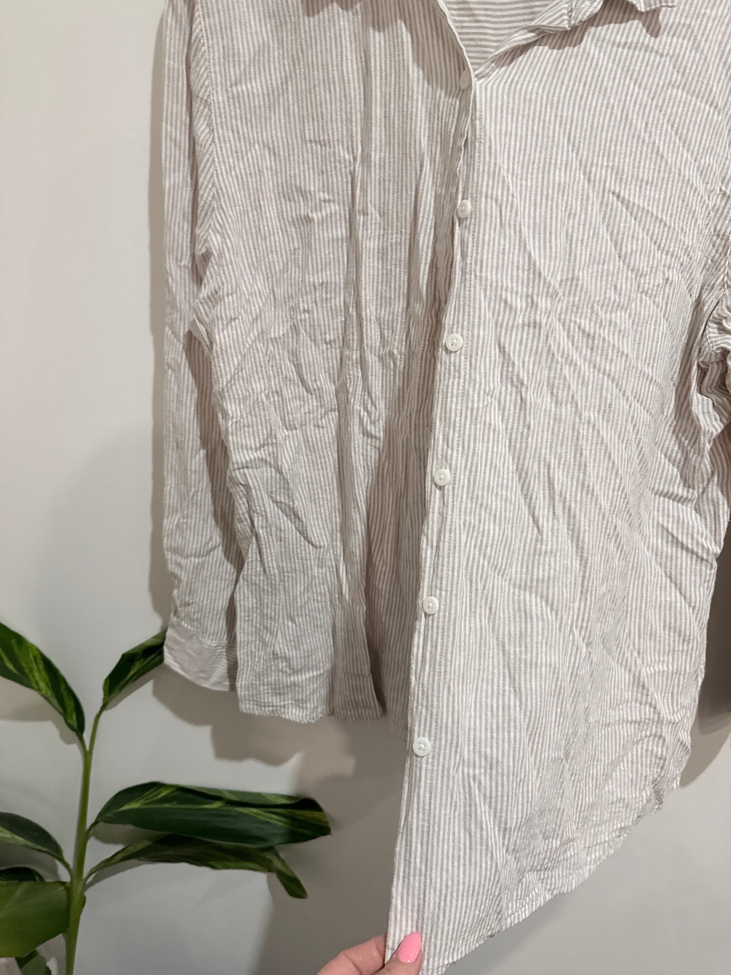 H & H Striped Button-up Shirt Size 12