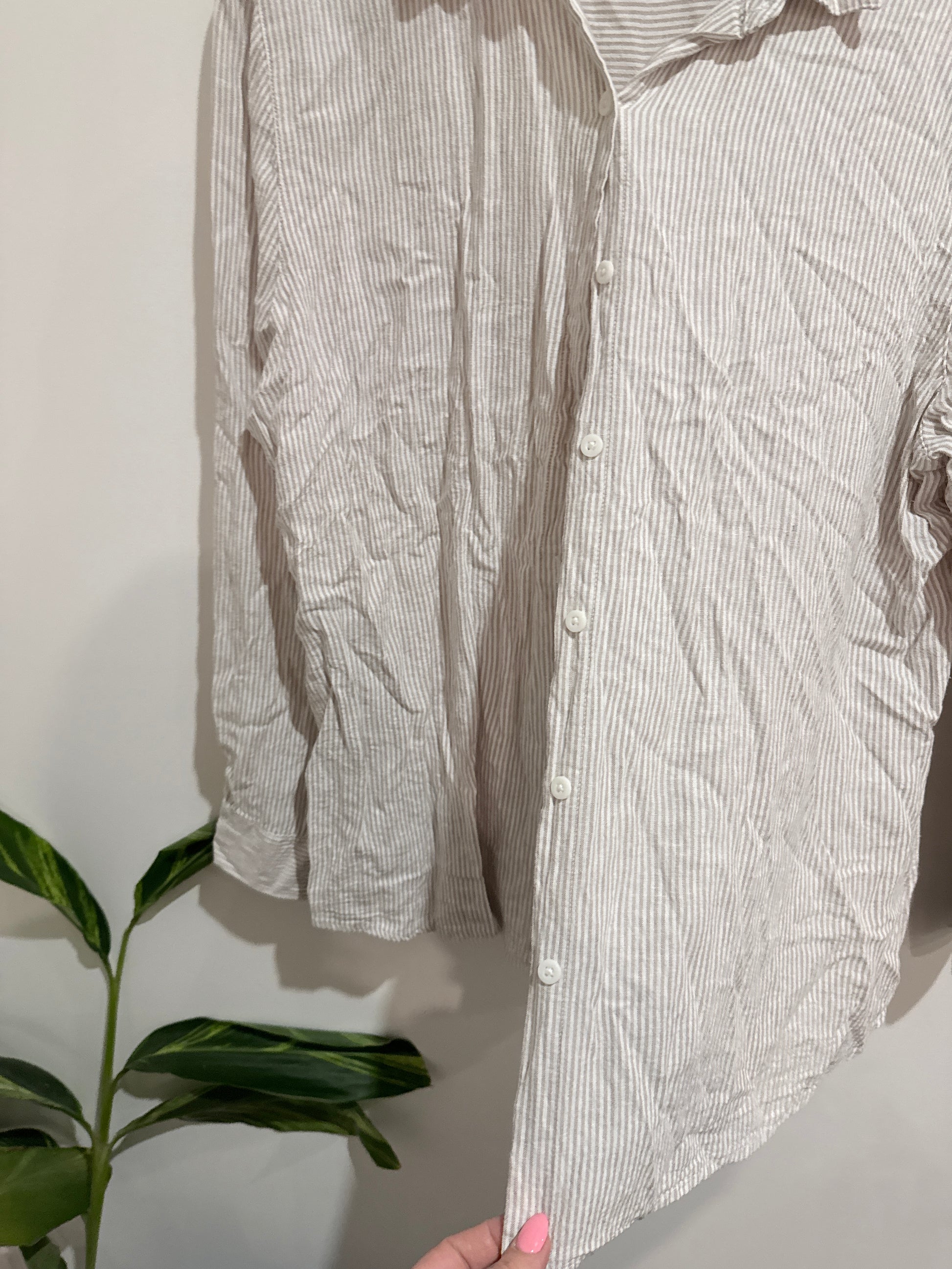H & H Striped Button-up Shirt Size 12