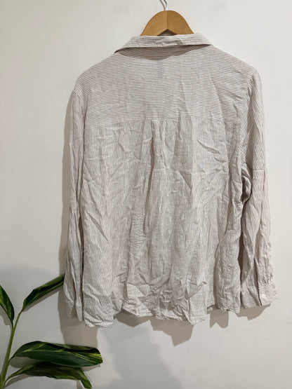 H & H Striped Button-up Shirt Size 12
