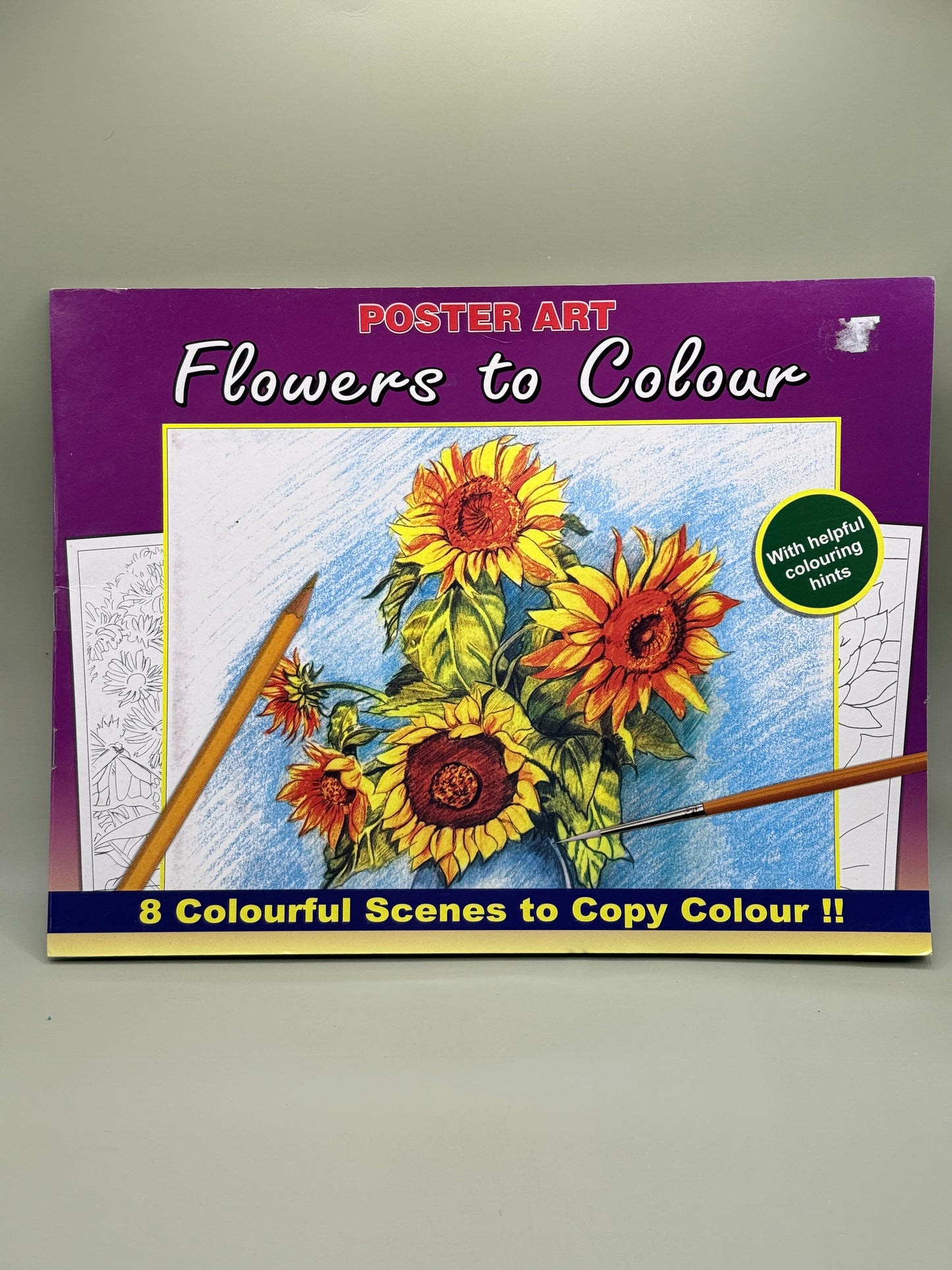 Poster Art Flowers to Colour
