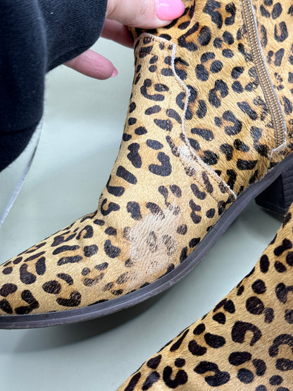 Limited Edition Chicago Boots – Leopard Print Ankle Boots – Women's Size 8