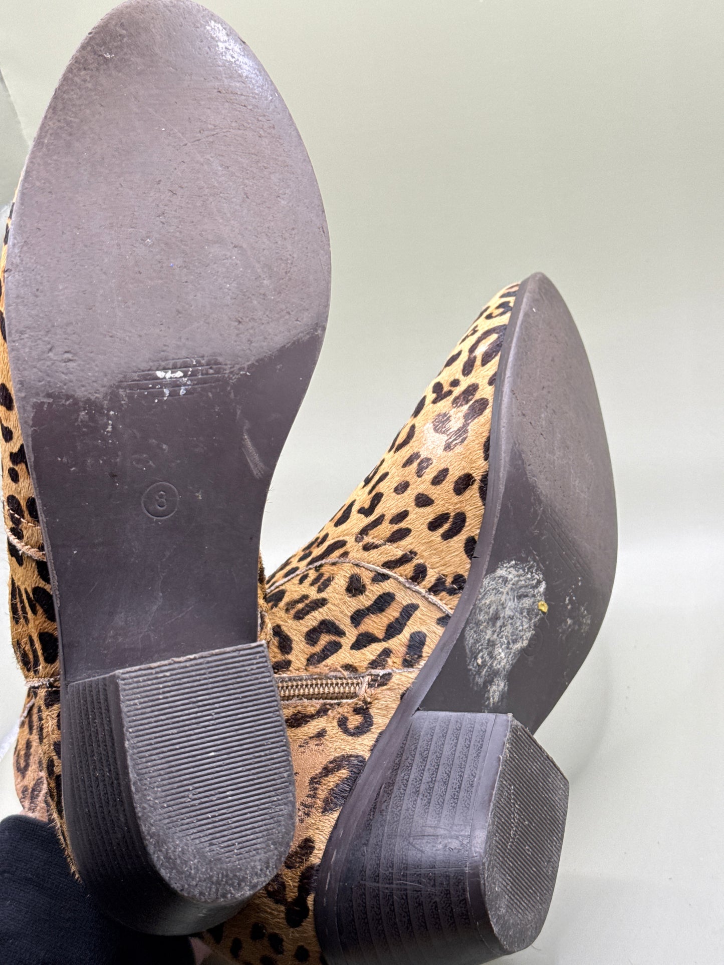 Limited Edition Chicago Boots – Leopard Print Ankle Boots – Women's Size 8