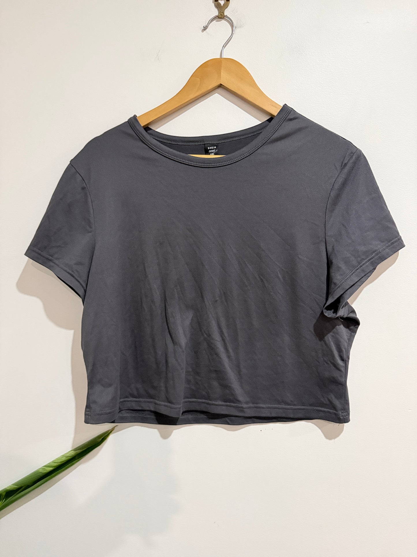 Shein Short-sleeve Cropped T-shirt Size 1XL